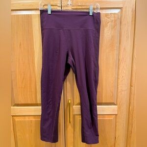 Athleta Leggings, Dobby Mesh Capri, Purple, Small Tall